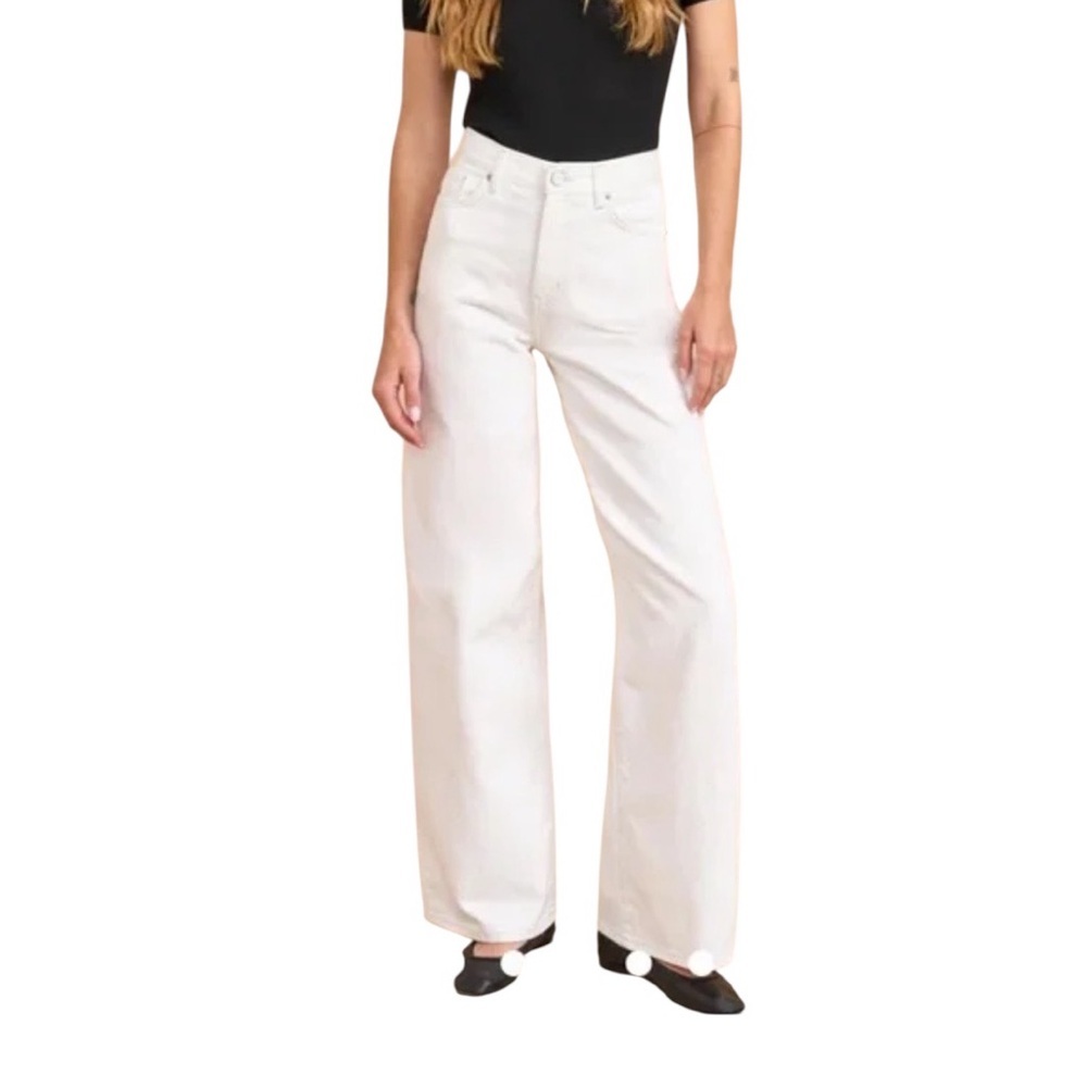 La Ligne NEW Isadora Wide Leg Jean in White - Picture 2 of 8